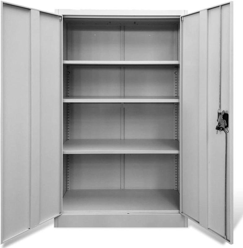 2 portes ont enfoncé le placard en acier universel de stockage de poignée - shengei_3