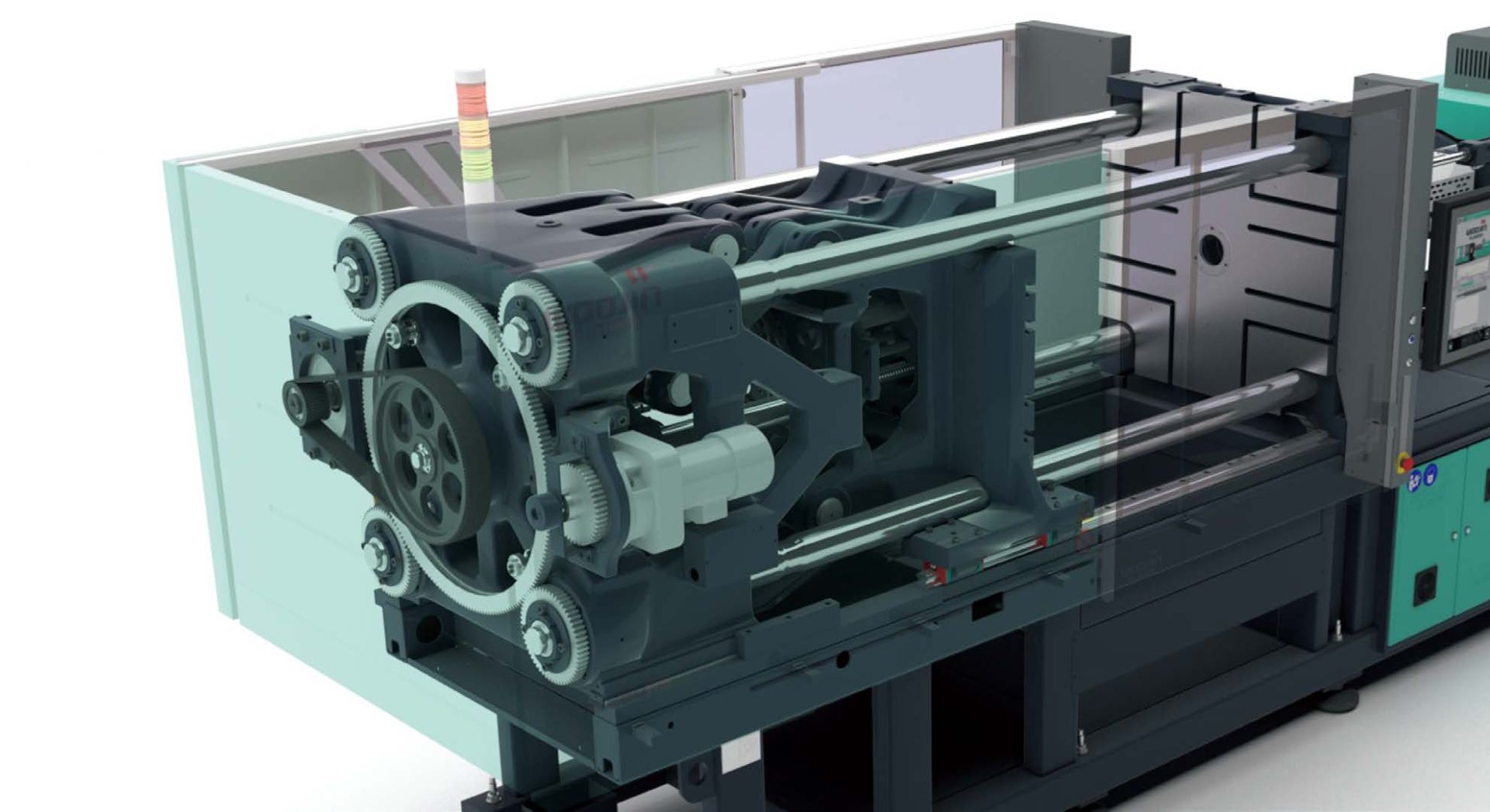 Presse à injecter avec calibrage automatique du verrouillage