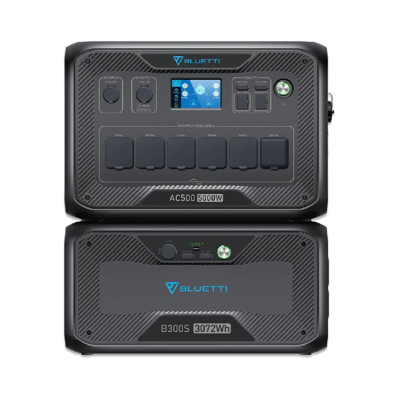 BLUETTI AC500+B300S Batterie de secours domestique | 5000 W / 3072 Wh - AC500 + B300S | 5 000 W; 3 072 Wh; Kit générateur_3