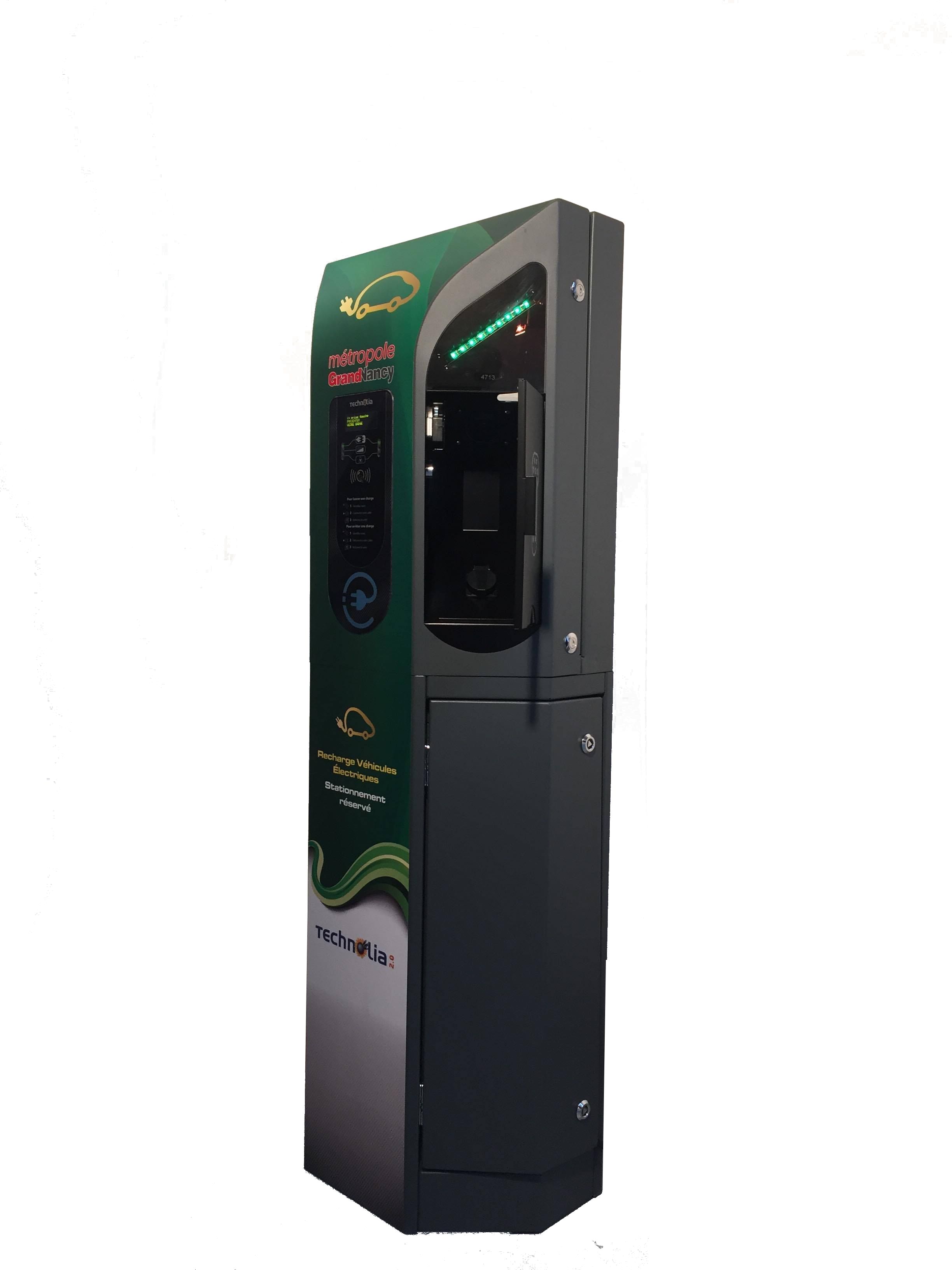 Borne de recharge pour voiture électrique - Prise Mode 3 Type 2S et prise E/F - 3 à 22kW - Version murale ou sur pied_3