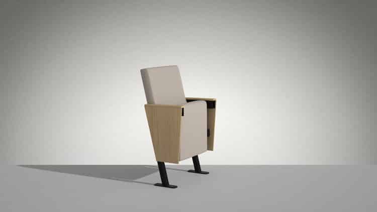 Fauteuil de conférence design et flexible avec tablette écritoire - Divina - configurable sur sols plats et gradins_4