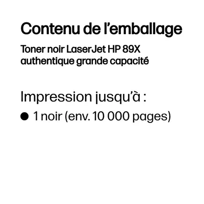 Toner noir LaserJet HP 89X authentique grande capacité_3