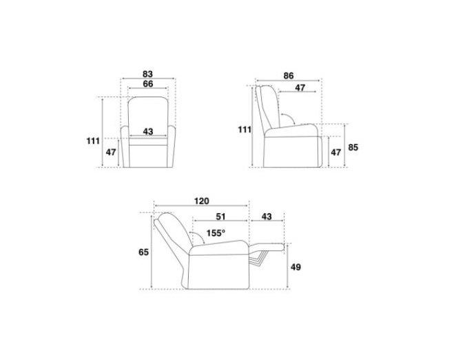 Fauteuil relax électrique KILLEM - bi-moteur, coloris anthracite, piètement pivotant en inox - confort et design élégant_3