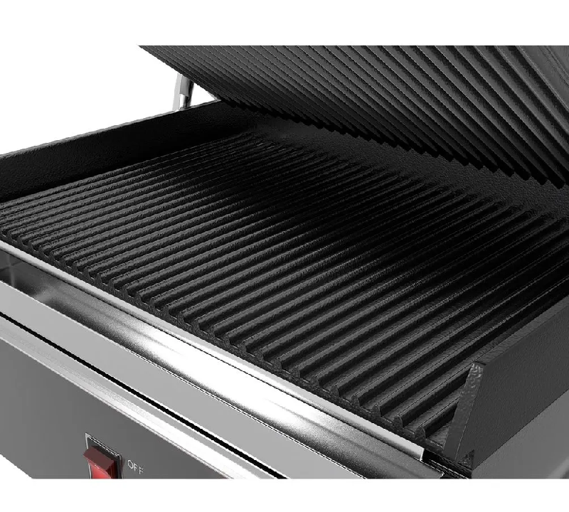 Machine à panini digital grande surface - rainuré en haut et en bas (gril à panini électrique)_3