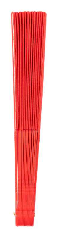 Éventail en polyester RPET avec nervures en PP - Couleur rouge - Poids 47g_3