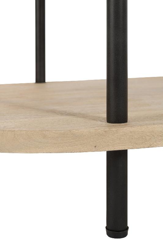 Table basse Datoa - 2 plateaux en bois de manguier et piétement en fer - Style épuré et robuste_3