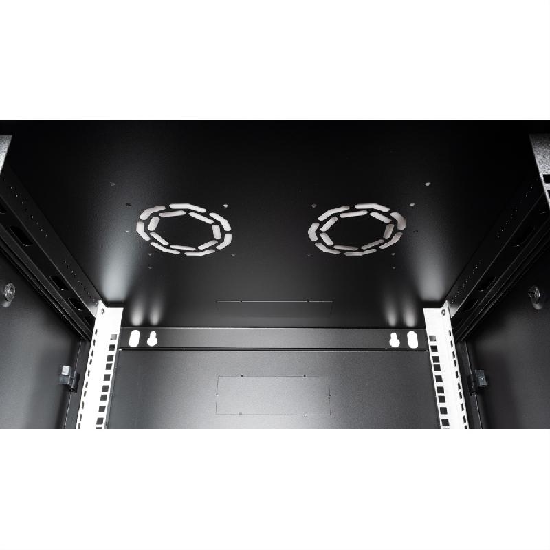 VALUE Boîtier mural 19 pouces 6U, 600 x 600 mm, noir, kit à assembler_3