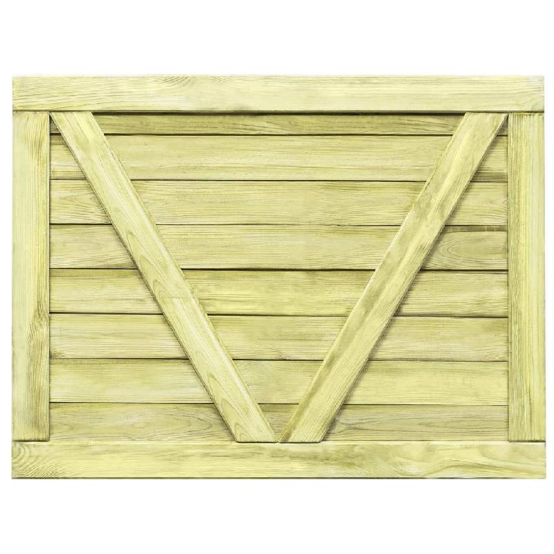 Vidaxl portail de jardin bois de pin imprégné 75x100 cm 45332_3