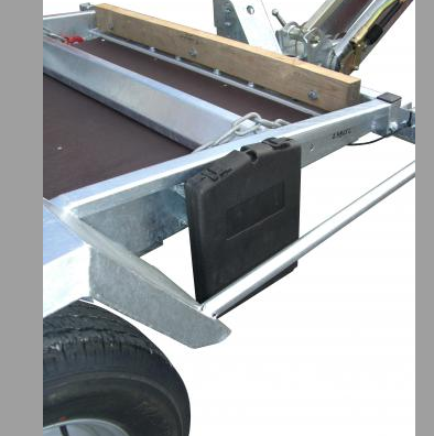 Porte-engin robuste avec timon galvanisé en V