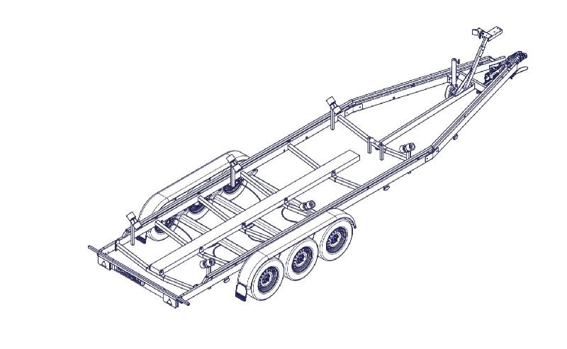 7m80- 3x1500 kg - 3500 kg - VLEMMIX - Remorque Porte-Bateau_3
