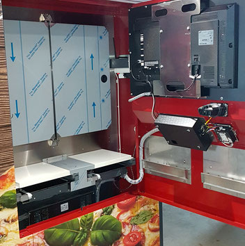 Machine à pizza libre-service rapide et compacte Multiquattro - Capacité 64 pizzas - Distributeur connecté avec système multi-fours_3