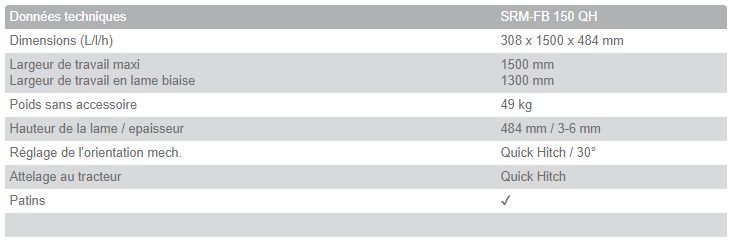 Srm-fb 150 qh - lame de déneigement - matev gmbh - dimensions (l/l/h) 308 x 1500 x 484 mm_3