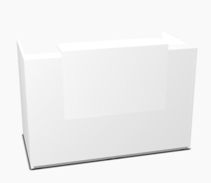Comptoir d'accueil lumineux pour 2 personnes TERA  - MDD - 246, Blanc mat, Blanc_3