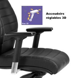 Fauteuil de direction confortable Business - Sitek - cuir noir_3