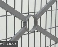 Barrière main courante LISBONNE - Simple croix, rosage ou grillagé - Longueurs 1000 ou 1500 mm_3