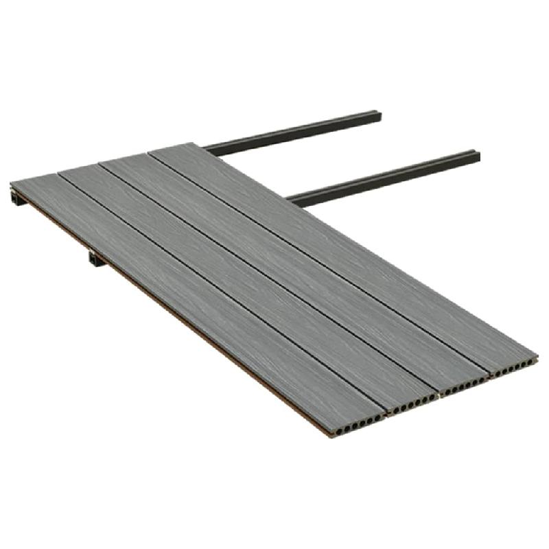 Vidaxl panneaux de terrasse et accessoires wpc marron/gris 10 m² 4 m 3070470_3