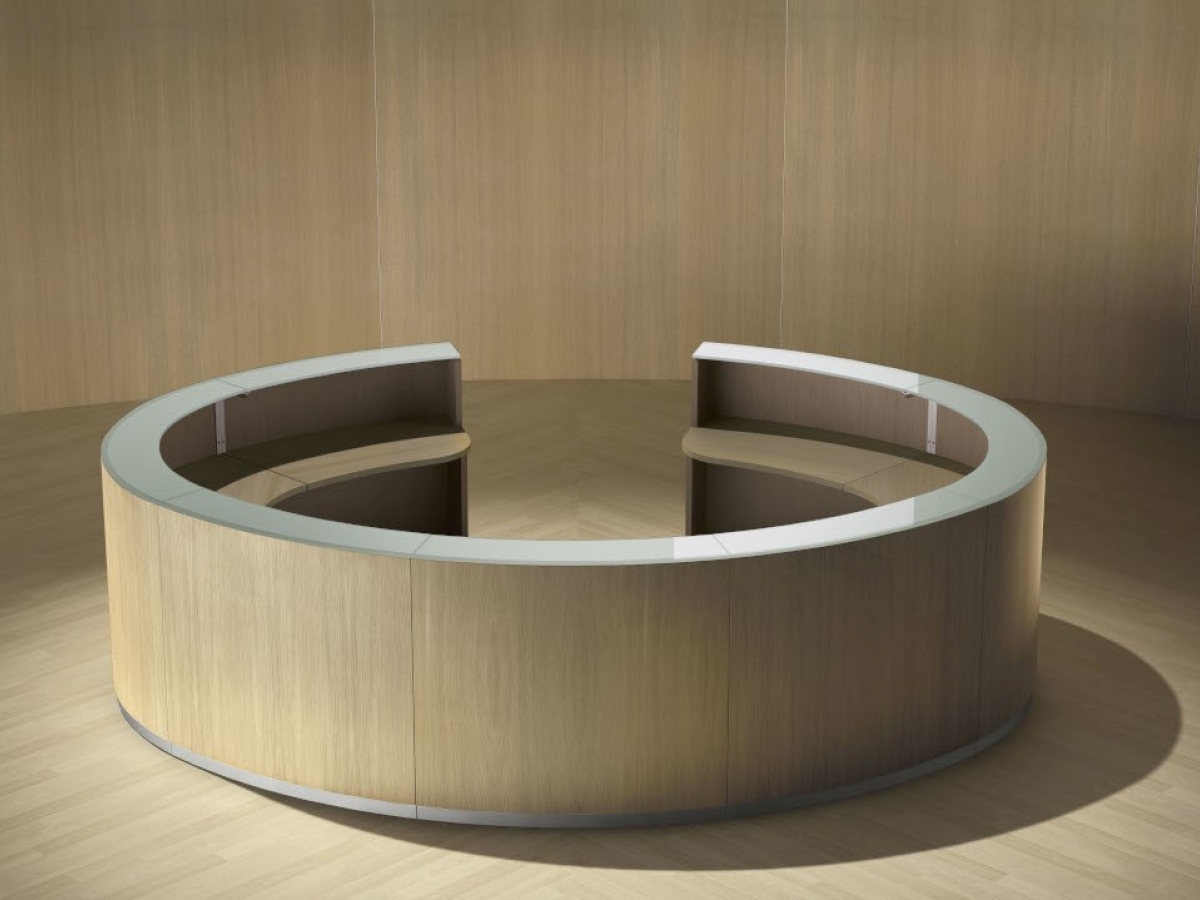 Banque d'accueil modulaire personnalisable - BENGENTILE avec options LED et PMR_3