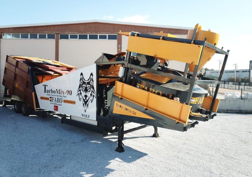 Turbomix-90 centrale à béton mobile Fabo - 90 m3/h - mélangeur de pan 2 m3 - bunker agrégé 4x12.5 m3_3