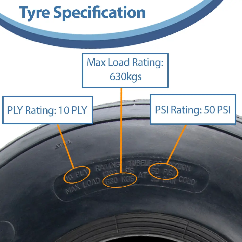 18x8.50-8 Multi Rib Turf Lawnmower Tyre 6ply Hay Bob Turner Hay Rake Wanda P508_3