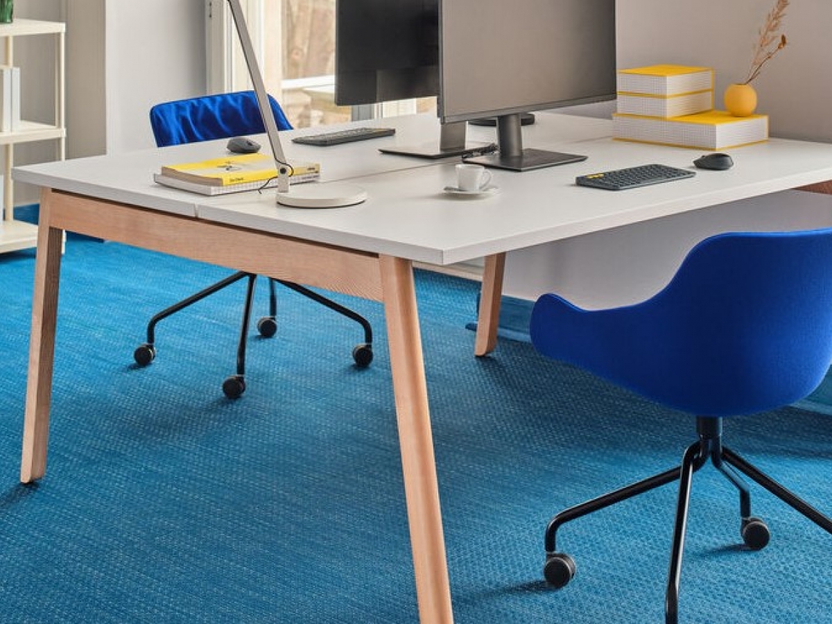 Bureau bench administratif simple et double - OGI B - Design scandinave et ergonomique_3