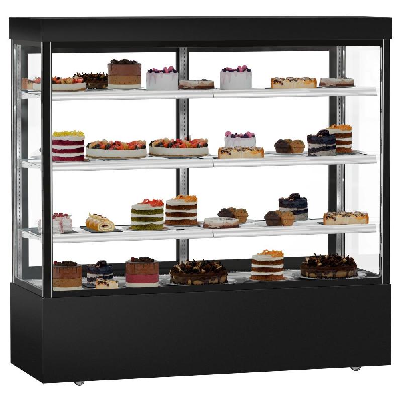 Vitrine réfrigérée pour pâtisserie MADRID - 1800 mm - 3 étagères - Noir_3