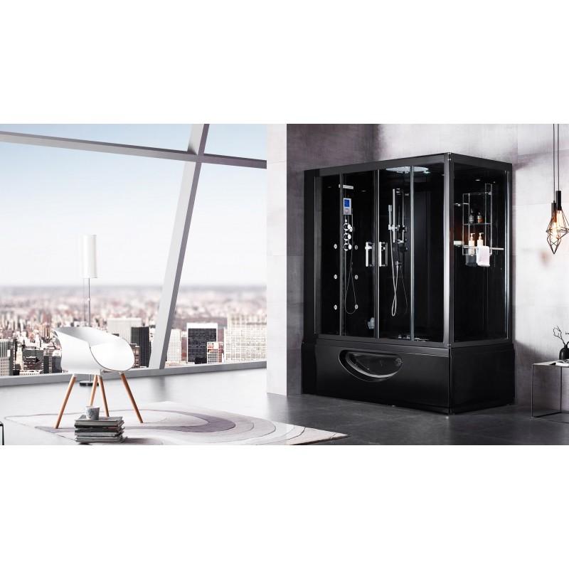 COMBI BALNEO DOUCHE HAMMAM CBH BLACK ARCHIPEL® 179X97 - GAUCHE_3