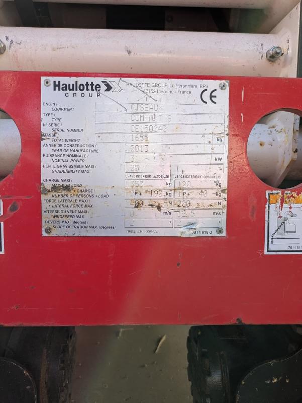 Nacelle ciseaux HAULOTTE compact 8 occasion_3