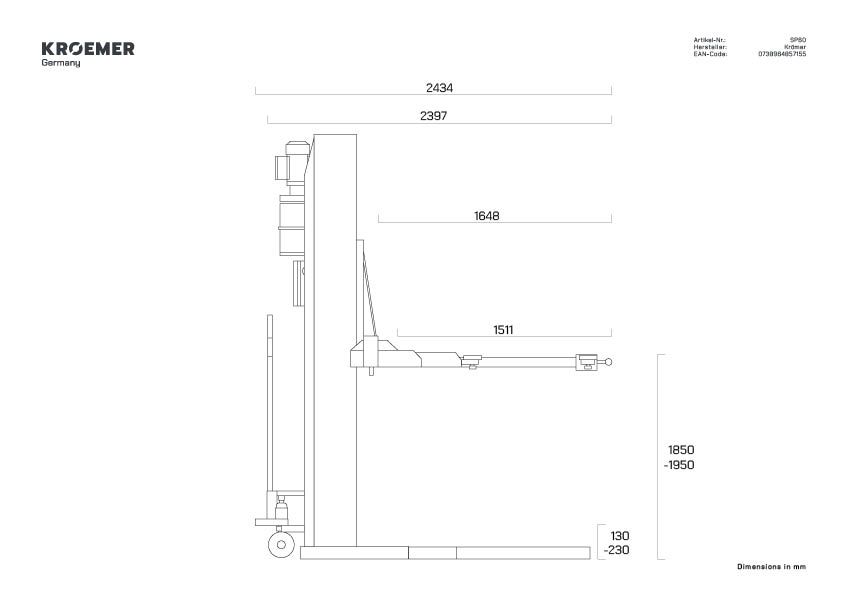 Pont élévateur 1 colonne « Lyon » Mobile - SP60_3