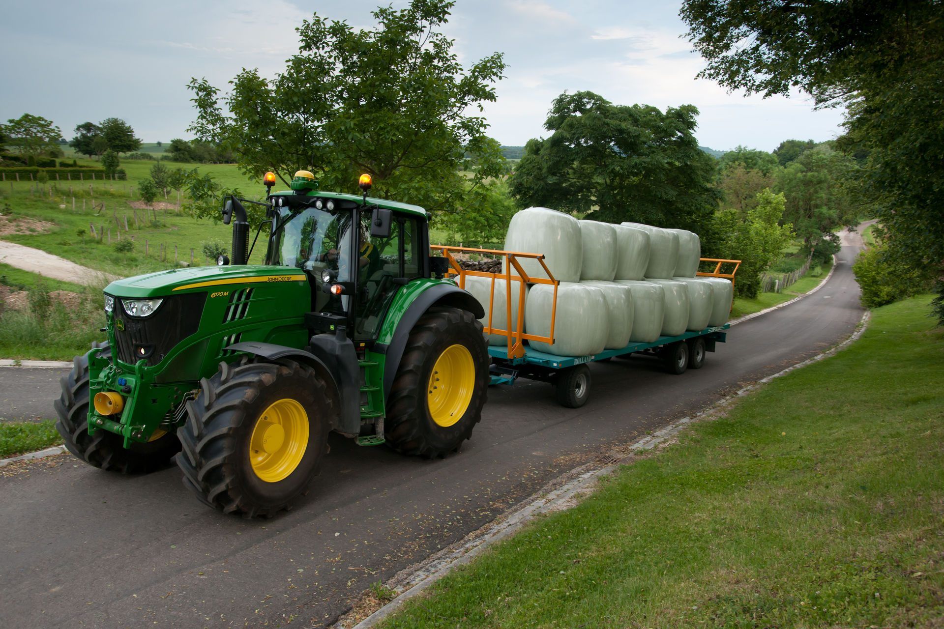 Remorque plateau agricole CH 9006 - Golpais - 9m de longueur, 2m50 de largeur, PTAC 19000 kg, 3 essieux demi-tandem_3