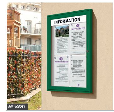 Vitrine d'extérieur élégante et peu encombrante - Épaisseur 30mm - TRADITION - Affichage de 2 à 18 A4_3