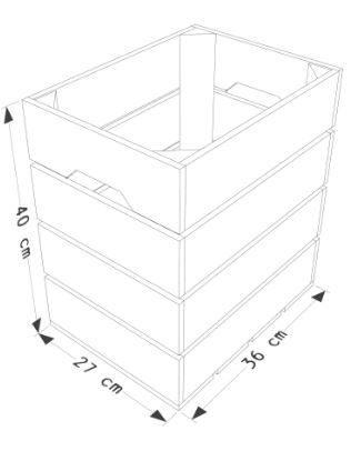 L4 - Caisses en bois Simply a Box - Dimensions L36 x H40 x P27 cm - Bois brut ou 6 coloris au choix_3