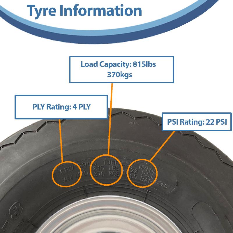 18x8.50-8 4ply, wheel  tyre, Golf cart / Buggy wheel, tire on rim - Wanda P509,_3
