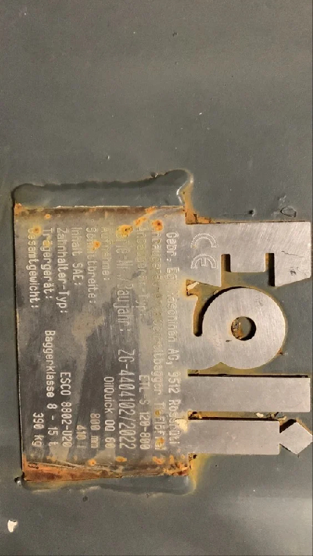 Godet de creuse Egli pour pelle araignée ETL-S 120-800 - OilQuick OQ 60 - N° de série MZG-4404102 - Année de construction 2022 - Largeur du godet 800 mm_3