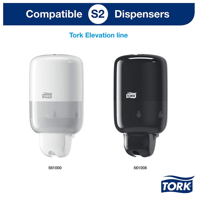 Recharge savon liquide doux mini tork 475ml s2 carton de 8x475ml (420502)_3
