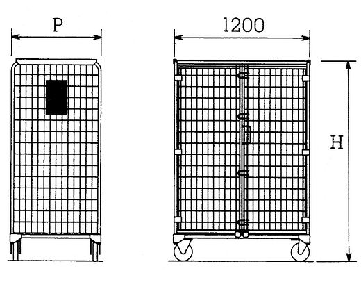 Roll-container standard - socle indéformable et renforcé - manutention sécurisée et optimisée_3