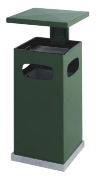 Cendrier poubelle avec couvercle amovible - 70L - Insert-cendrier noir - Résistant au feu_3