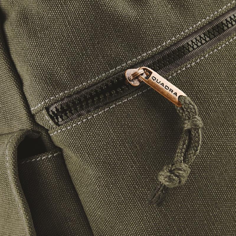 Sac à dos vintage en toile - Réf: QD612 - Quadra - avec poches zippées et bandoulières ajustables_3