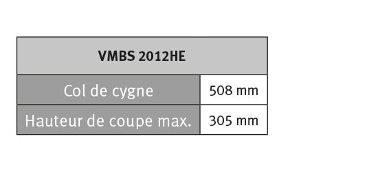 Scie à ruban Metallkraft VMBS 2012 HE - Variateur de vitesse - Dispositif de soudage de lame intégré_3