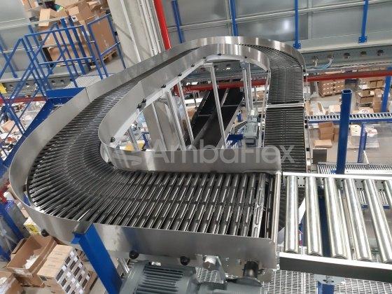 Ambaveyor - Transporteur modulaire pour charges unitaires avec tapis flexible et courbes - Jusqu'à 50 mètres_3