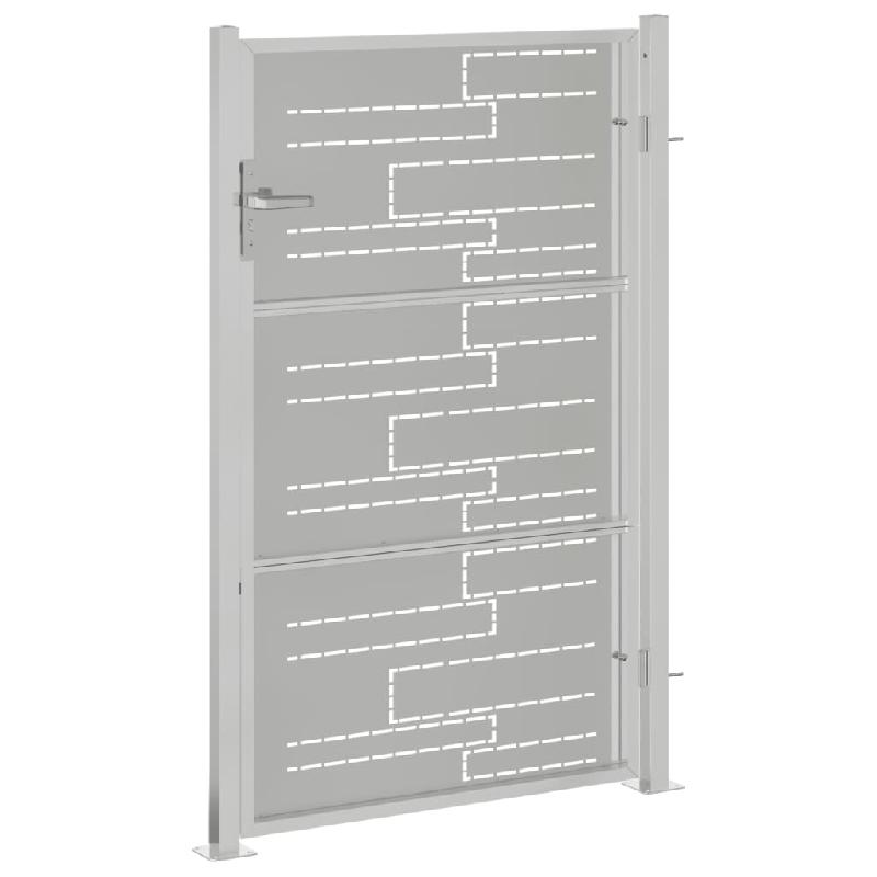 Vidaxl portail de jardin 100x150 cm acier inoxydable 376477_3