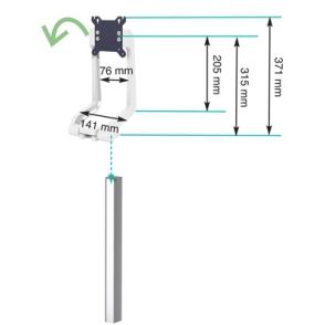 Chariot informatique médical eCart IACS 1 - Pré-configuration Dräger IACS - 25 kg - Ergonoflex_3