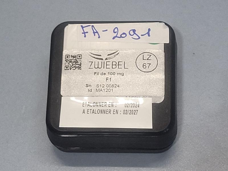 Poids d'étalonnage ZWIEBEL 100mg classe F1 INOX_3