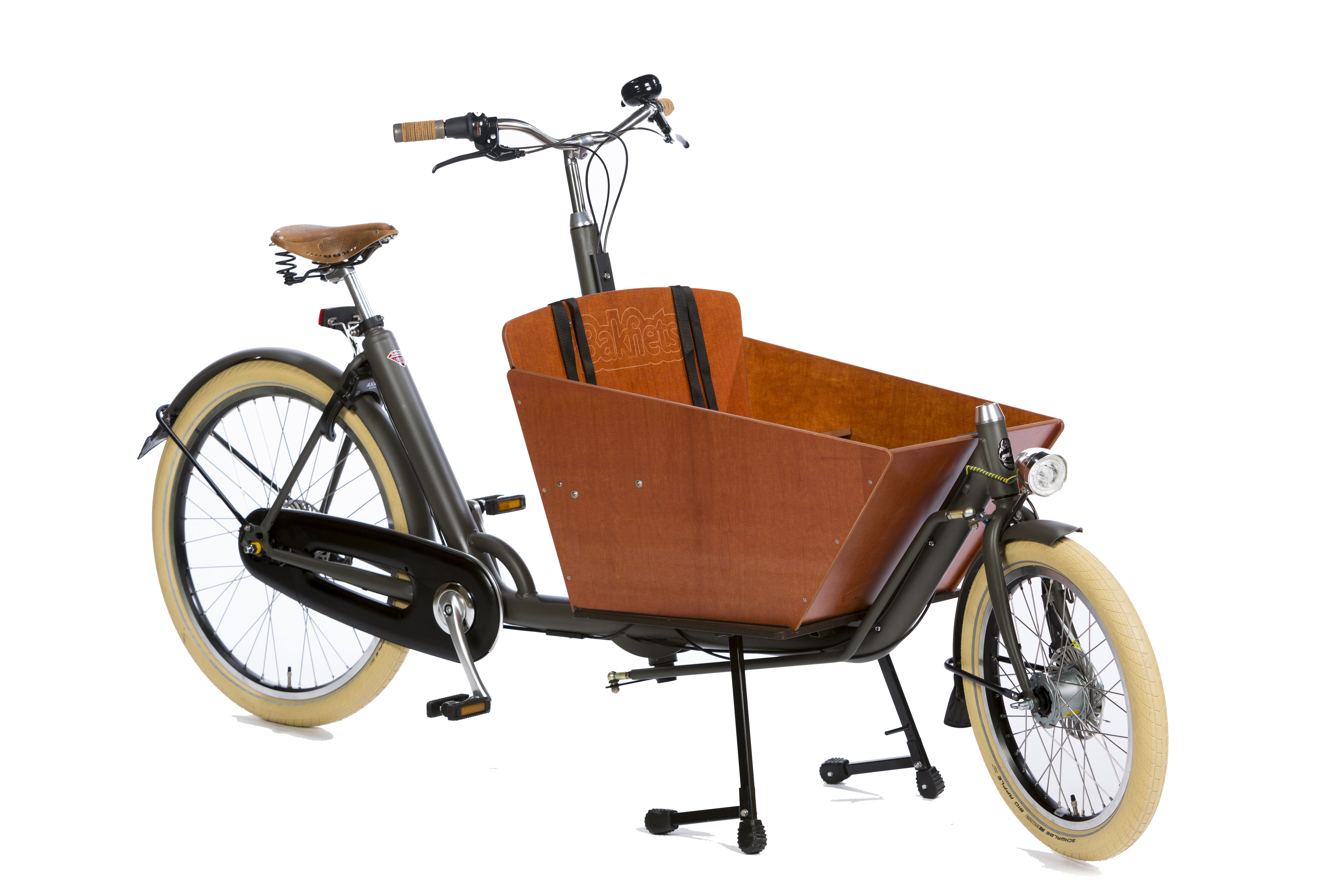 Biporteur court Bakfiets Confort - Fourche et cadre en acier, 2 enfants ou 80 kg de marchandises_3