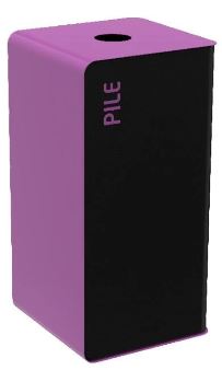 Borne de tri sélectif 75L sans serrure - Support sac sur glissière - CUBATRI_3