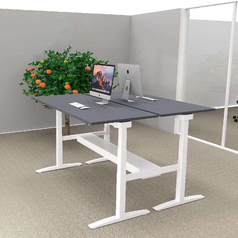 Bureau bench réglable en hauteur UP - Mobel Linea - Non, 180, Blanc, Anthracite_0