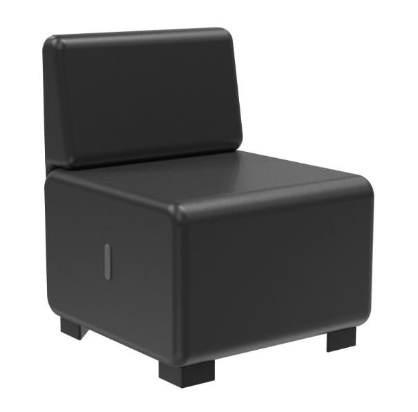 Canapé 1 place - Coloris variés - Structure bois - Assise et dossier en mousse - Revêtement 100% polyester - Fabrication Européenne_3