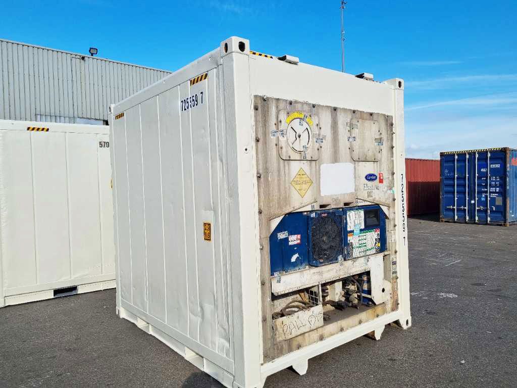 Container frigorifique 10 pieds - Reefer blanc Eurobox - Température contrôlée -25 °C à +25 °C_3