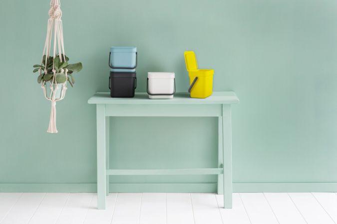 Petite poubelle à compost écologique et compacte 3 litres - Brabantia Sort & Go - Grey_3