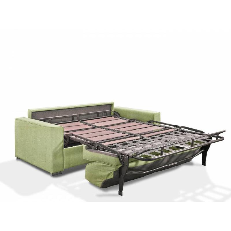 Canapé convertible 3-4 places Excellence - 160 cm - Sommier à lattes - Matelas Memory 18 cm inclus - Velours vert_3