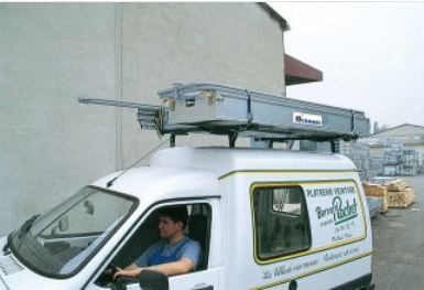 Échafaudage passe-partout GENERIS 300-4 - COMABI SNC - roulant en acier galvanisé - hauteur de travail 6,50 m_3